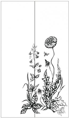 Пескоструйный рисунок Цветы 1316
